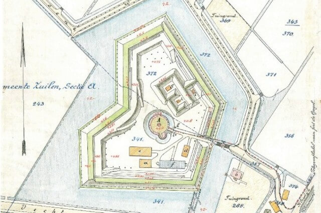 Historische-plattegrond-forteiland Historische plattegrond forteiland