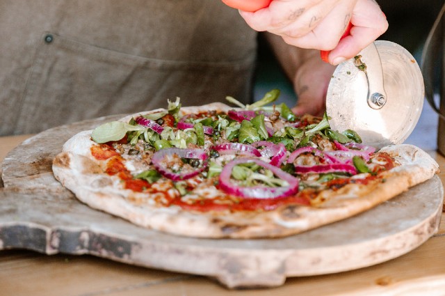 Pizza snijden